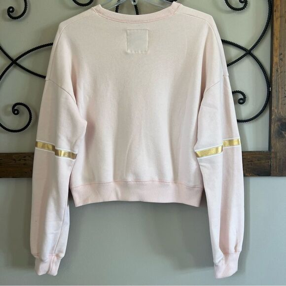 Y2K Rare Hollister Petal Pink Graphic California Long Sleeve Crop Sweatshirt - M - Picture 5 of 11